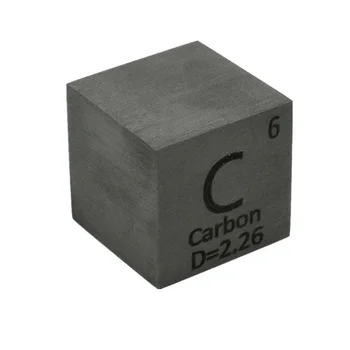 1-инчов графит въглероден кубче плътност 25,4 мм C 99,9% Чист за колекцията Element, дисплей за хоби и бродерия 