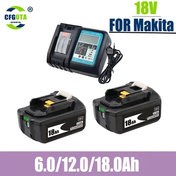 100% Оригинално Актуализация BL1860 Батерия 18V 6000mAh li-ion за Makita 18V Батерия BL1840 BL1860 BL1850 BLxt 400 + Зарядно устройство