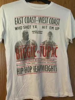 Бигги против. Тупак не хип-хоп гиганти 2015 Бяла риза с оригинален вкус