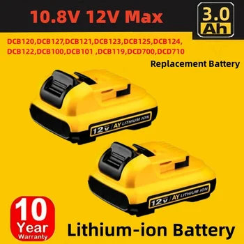 Замяна на литиево-йонна Батерия 3.0 Ah 10.8 V Max 12V за Акумулаторни Батерии DeWalt DCB120 DCB123 DCB122 DCB127 DCB124 DCB121