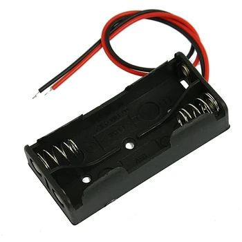 Най-добрите оферти Черен пластмасов капак за батерии на Притежателя на кабели 2 x 1.5 V AAA