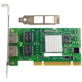 1 комплект чипсет 82546 Двухпортовая Гигабитная сървър мрежова карта 8492MT PCI 1000M lan адаптер RJ-45 Ethernet NIC за настолен компютър PC + метал