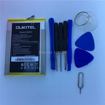 100% оригинална батерия за OUKITEL K8000 battery 8000mAh С дълъг период на изчакване Подарък инструмент за демонтаж на аксесоари за мобилни OUKITEL