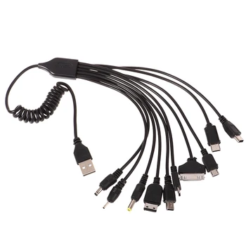 1бр 10 В 1 Micro USB Мультиконтактный кабел на Зарядно устройство Универсален USB кабел-адаптер Кабел за пренос на данни Многофункционален кабел за предаване на данни