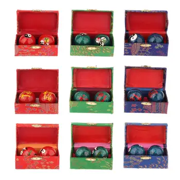 2 броя масажни топки с кутия за съхранение Baoding Топки за хора на средна възраст