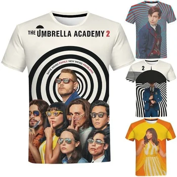 2023 Нов 3D-тениска The Umbrella Academy Сезон 2 За мъже /жени, модни летни тениски с модел в стил хип-хоп с къс ръкав и принтом, върхове