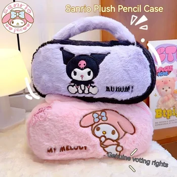 2023 Нов Cartoony молив случай Sanrio Kuromi Hello Kitty, Студентски молив случай е с голям капацитет, Косметичка за съхранение на козметика за момичета, подарък за рожден ден