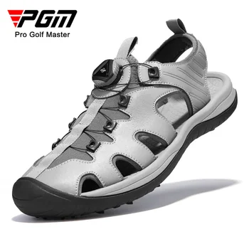 2023 Нова Мъжки обувки За голф от естествена кожа PGM, Летни Мъжки Сандали Голям размер, Мъжки Сандали, Модерни Сандали, Чехли, Голям Размер 41-46