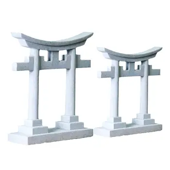 2x декорация за аквариум имитация на камък Портата на Тория PVC Японската синтоистская миникартинка