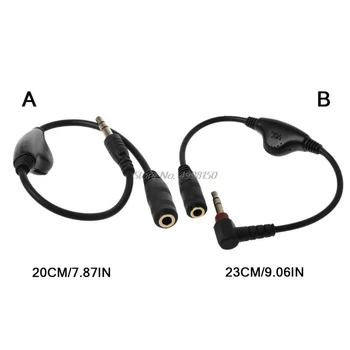 3,5-мм конектор AUX за мъже и жени, удлинительный кабел, аудио-стерео кабел с регулатора на силата на звука, слушалки, кабели за слушалки за смартфони
