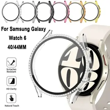 40/44 мм Защитен Калъф Bumber Screen Protector Cover Аксесоари PC + Закалени за Samsung Galaxy Watch 6 40 мм 44 мм