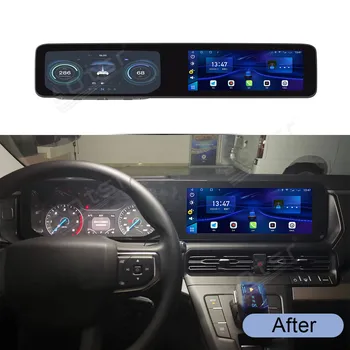 8G + 256GB Авто Радио Стерео музикален Плейър За Ford Transit 2023 GPS Автонавигация Аудио Carplay Видеоприемники Мултимедийна Корона Uint DSP
