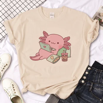 Ajolote Axolotl тениска дамски с японски комиксом, графична тениска, аниме, японски забавно облекло