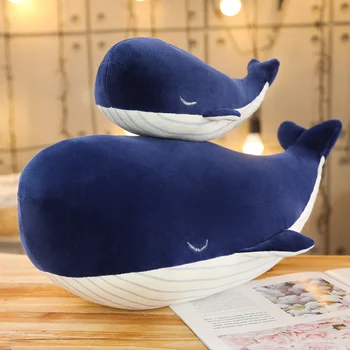 Kawai Синята Китова Акула Плюшен играчка Нова Карикатура-симулатор Сладък Кийт Кукла Голяма Бяла Акула Кукли Възглавница Подарък за рожден Ден