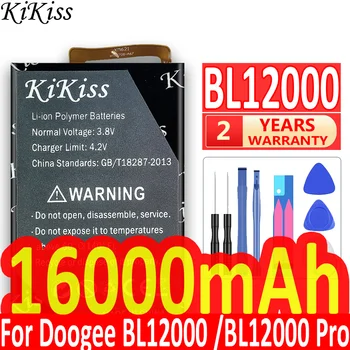 KiKiss За DOOGEE BL12000 BL 12000 16000mAh Батерия За Doogee BL12000 Pro BL12000Pro Батерии + Безплатни Инструменти