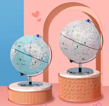 Plug-in Beidou Ar Smart Globe с ночником за учениците, подарък за рожден ден, светещи розови и сини орнаменти.