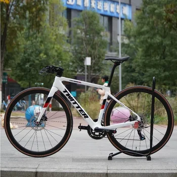 TWITTER 24S T900 ultralight carbon fiber road bike hydraulic disc brakes 700*25C bycicle под наем велосипеди за възрастни bicicleta