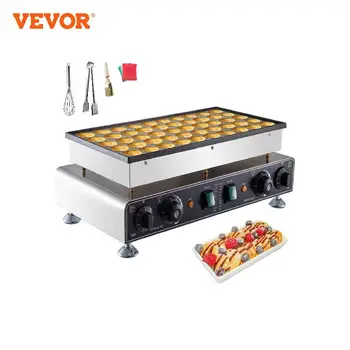 VEVOR Mini Dutch Pancake Baker 50ШТ Търговски електрическа вафельница с незалепващо покритие мощност 1700 W 1,8 инча за дома и ресторанти