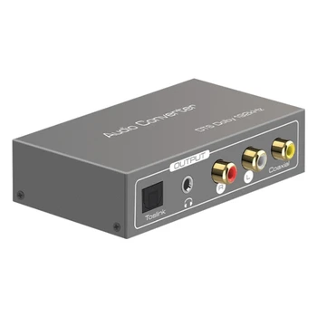 Аудиопреобразователь КПР с честота 192 khz, Оптичен Коаксиален Адаптер Toslink, Съвместими с HDMI ARC, в Коаксиален адаптер Toslink L/R, с жак 3,5 мм