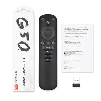 Безжична мишка Fly Air Mouse G50S с гироскопом 2.4 G, smart voice дистанционно управление за X96 mini, H96 MAX, X3 PRO, Android TV Box