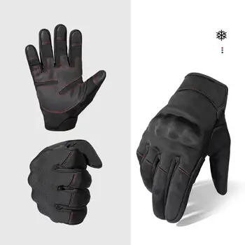 Ветроупорен ски ръкавици, модни изолирана топли нескользящие ръкавици за целия пръст, водоустойчив велосипедни ръкавици за сензорен екран