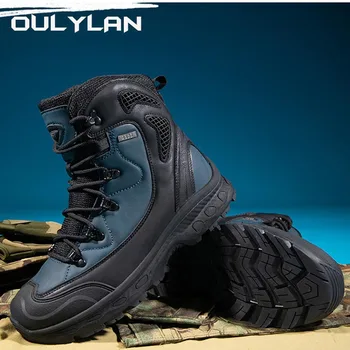 Външни непромокаеми мъжки военни обувки, Туристически Тактически обувки, мъжки обувки за катерене в пустинята, Ботильоны, мъжки работни обувки
