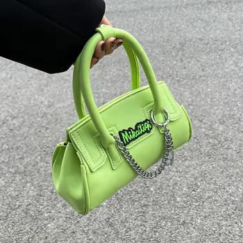 Дамски малка чанта, празничен клатч, дамски чанти на веригата през рамо, неоново зелени, жълти, розови, чанти-кофи, чанта-месинджър, Мини-чанти-тоут