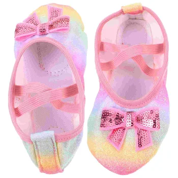 Детски танцови обувки, обувки за танцьорки, балет обувки от изкуствена кожа за малки момичета