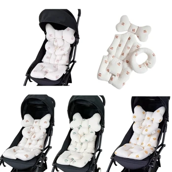 Дишаща Комплект Възглавници за колички, Възглавница за детска Количка, Поддържаща врата за бебета от 0 до 36 месеца, идеално за Ежедневна Употреба
