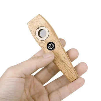 Дървена свирка Kazoo Преносим дървен духов Kazoo Подаръци за начинаещи Музикален инструмент за партита Флейта хармоника и Китара спътник