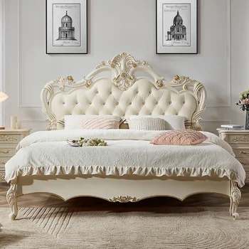 Европейската сватбена легло в Луксозна френска легло Двойно легло 1.8 m основна мебели за легла