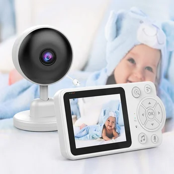Електронен следи бебето, камера за видео наблюдение с 2,8-инчов LCD-дисплей, видео домофон за новородени бебета