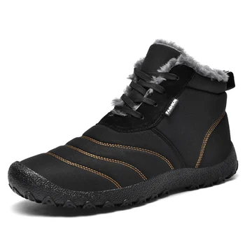 Зимни обувки, мъжки обувки, плюшени топли зимни обувки големи размери, улични модни армейските обувки, dr. обувки, класически черни обувки на платформа