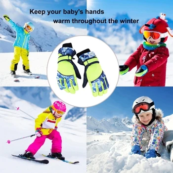 Зимни Снежни ръкавици за деца, детски Водоустойчив ски ръкавици, минерални ръкавици