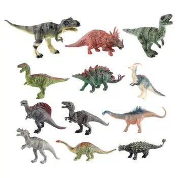 Игри набор на динозаврите 12 бр. Играчки с имитация на животни Разнообразни Гигантски фигури на Динозаври, включително Тираннозавра Рекса подарък за рождения си Ден
