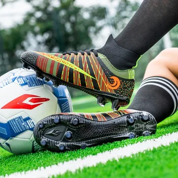 Качествена нескользящая футболни обувки за футзала в насипно състояние Футболни обувки Harland, Спортни маратонки Krampon Chuteira Campo, Женски маратонки TF / AG
