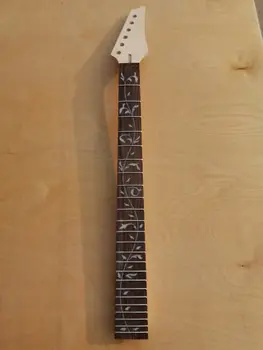 Лешояд китара Yinfente 25,5 инча, лешояд от клен и розово дърво, инкрустация с лозя прецакани