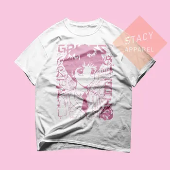 Лимитированная тениска Grimes с участието на аниме момиче на поръчка