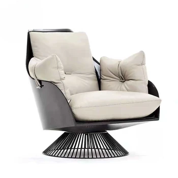 Модерни столове за почивка в скандинавски минимализме, луксозна светла висок клас, кресла за почивка с възможност за сгъване на облегалката от фибростъкло