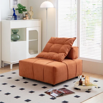 Модулна секционни едноспален диван, фотьойл без подлакътници с подвижна възглавница за облегалка -33,1 