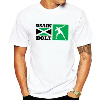 Мъжка тениска с принтом лека атлетика с флага на Ямайка Усэйна Болта