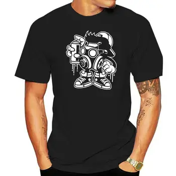 Мъжки t-shirt Drewbacca с противогазом, дишаща тениска за художника