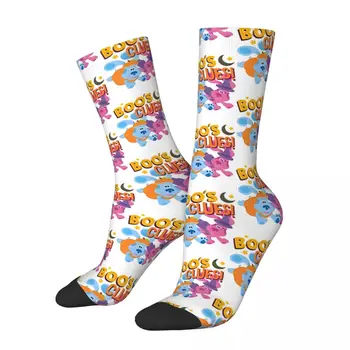 Мъжки компресия чорапи в стил хип-хоп, ретро Blue Boo's Clues Луд, унисекс, анимация Blue ' s Clues, безшевни чорапи в уличном стил за екипажа