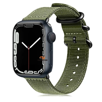 Найлонов ремък за Apple Watch 9 8 45 мм 44 Мм на 49 мм, каишка за i watch9 8 7 6 5 4 SE 3 2 1 за Apple watch гривна женски мъжки въжета