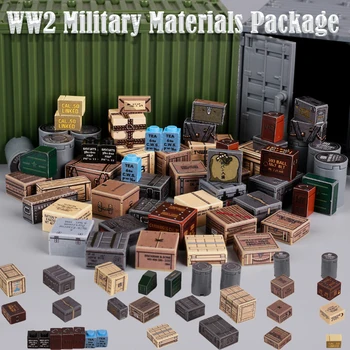 Немски набор от военна техника от Втората световна война, стикер, градивни елементи, фигурки на войници от армията на Съветския Съюз, опаковане куршуми, Кутия за оръжия, Тухли, Играчка