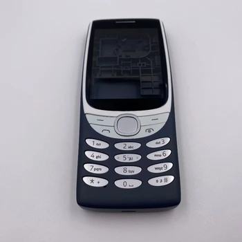 Нов пълен корпус на Предната рамка + капак на отделението за батерията + средната рамка английска клавиатура за Nokia 8210 4G