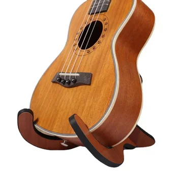 Преносима дървена стойка за китара, - сгъваем държач за Вертикална поставка за ukulele аксесоар за музикални струнни инструменти