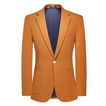 Пролетта нов мъжки костюм 2023 г., однобортный модерен всекидневен костюм бизнес господин, професионална яке, тънък обикновен костюм