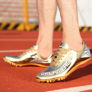 Професионална мъжки обувки за лека атлетика, женски маратонки с шипове, лека спортни обувки за състезания, скачане, бягане