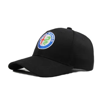 Регулируема солнцезащитная шапка за футбол потници, бейзболни шапки с логото на Alfa Romeo възстановяване на предишното положение на Мъже, Жени Раса на дальнобойщиках Бродерия Спорт на открито, Риболов, Туризъм
